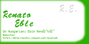 renato eble business card